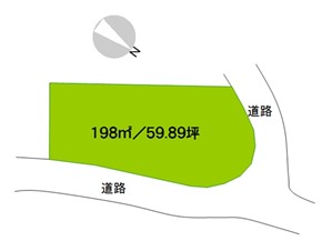 伊豆の富士見ニュータウン別荘地内の平坦地　二方向道路に面した日当りの良い土地です。